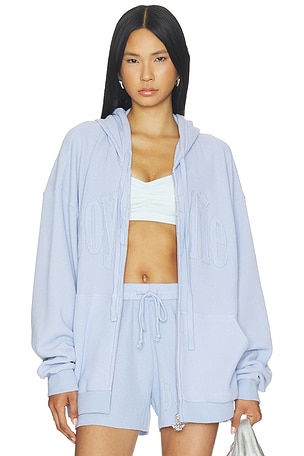 Boys Lie Lilac Baby Thermal Harley Zip Up in Lavender