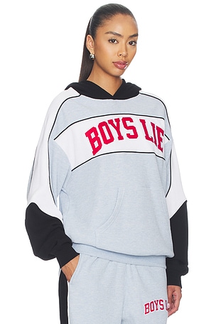 Boys Lie Good Sport Thermal Racer Hoodie in Blue