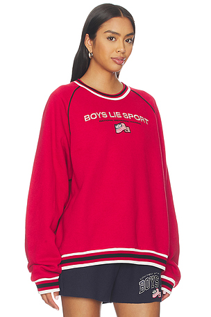 Boys Lie Sport Kara Crewneck Sweatshirt in Red