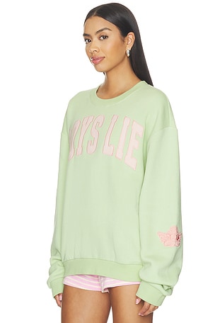 Boys Lie Razzle Dazzle V4 Kara Crewneck Sweatshirt in Green