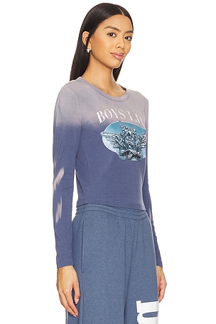 Boys Lie Fairplay Longsleeve Top in Grey