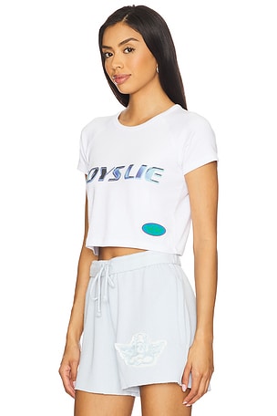 Boys Lie Gotta Jet All Yours Crop Tee in White