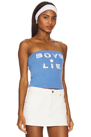 Boys Lie I'm The Captain Tube Top in Blue. Size XS. Also