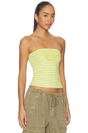 Boys Lie TOP BANDEAU STRIPED CANDYQUEEN en Jaune