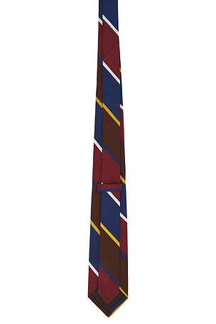 Beams Plus Regimental Preppy Stripe in Burgandy,Navy