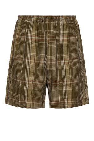 Gym Shorts Mesh Plaid Beams Plus