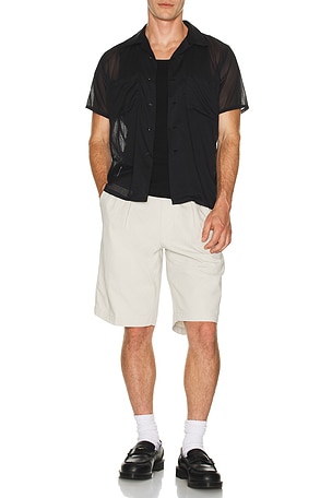 2 Pleats Shorts Twill Bio Washed Beams Plus