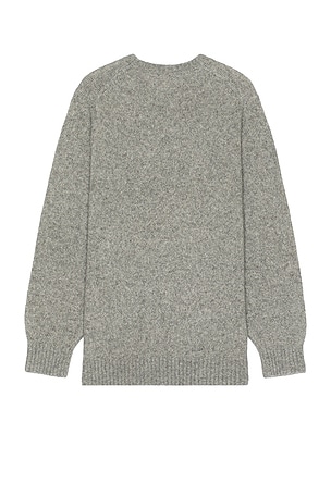 Beams Plus Crew Cashmere Sweater in Grey