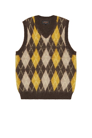 Argyle Vest Mohair Beams Plus