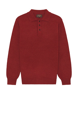 Knit Polo 9g Sweater Beams Plus