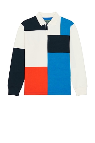 Knit Ragger Color Block On Embroidery Beams Plus