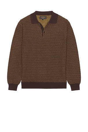 Knit Polo Diamond Pattern Beams Plus