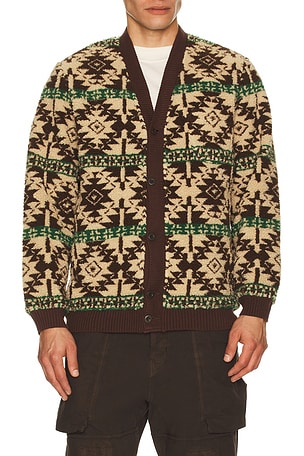 Cardigan Boa Jacquard Beams Plus