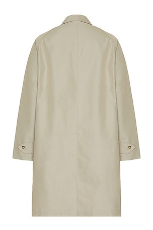 Beams Plus Balmacaan Coat T C Gabardine in Brown