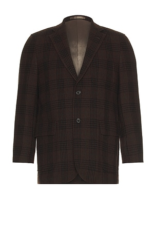 3B Box-Fit Jacket Wool Plaid Beams Plus