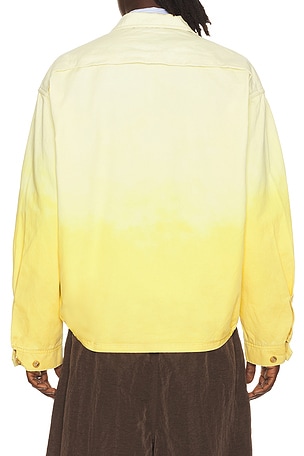Beams Plus Short Blouson Gradation Print in Lemon