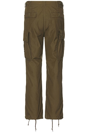 Beams Plus Mil 6 Pockets 80/3 Rip Stop Pant in Green