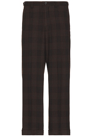 Ivy Trousers Wide Recycle Wool Plaid Beams Plus