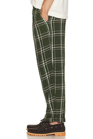 Beams Plus 2 Pleats Relax Trousers in Green