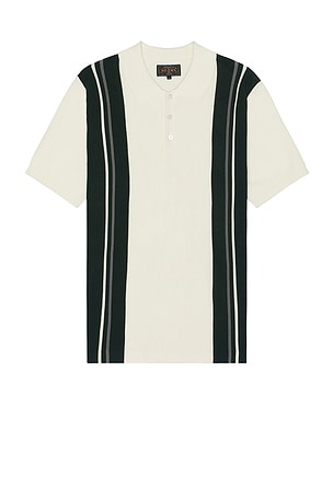 Knit Polo Stripe Beams Plus