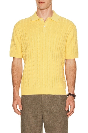 Knit Polo Cable Beams Plus