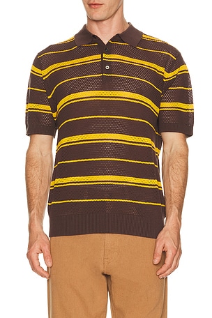 Mesh Polo Stripe Beams Plus