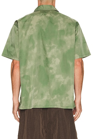 Beams Plus Mil-Sht Nyco Twill Pigment Print in Green