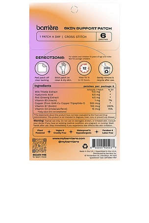 barriere Skin Support Patch 6 Pack in Cross Stitch