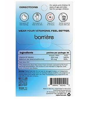 barriere Call Of Beauty Biotin Patch 36 Pack in Diamond