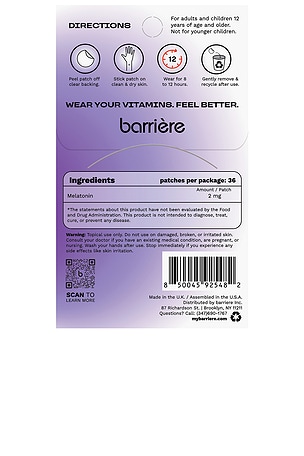 barriere The Big Sleep Melatonin Patch 36 Pack in Moon