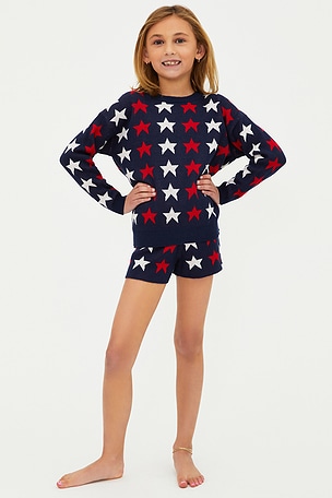 BEACH RIOT Kids Little Balboa Short in Navy