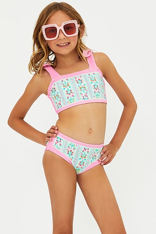 BEACH RIOT Little Stella Set in Pink, Baby Blue