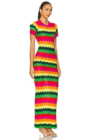 BEACH RIOT Emory Dress in Fuchsia,Green