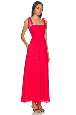 BEACH RIOT Charlotte Maxi Dress in Red. Size XS. Also