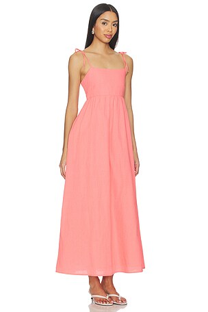 BEACH RIOT Valory Maxi Dress in Coral