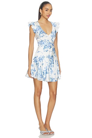 BEACH RIOT Lennie Mini Dress in Blue,White