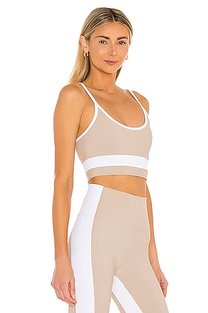 BEACH RIOT Eva Sports Bra in Taupe