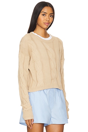 BEACH RIOT Clarice Sweater in Beige