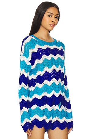 BEACH RIOT Beach Sweater in Blue