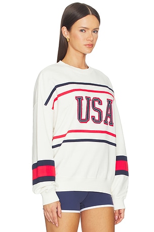BEACH RIOT Devyn Oversized Sweatshirt in White