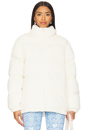 BEACH RIOT Jojo Puffer Jacket in Cream