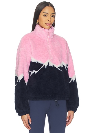 BEACH RIOT Leona Sherpa Top in Pink. Size XS. Also