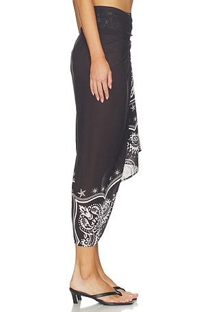 BEACH RIOT Sunny Sarong in Black
