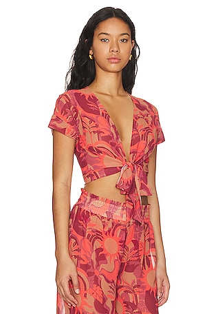 BEACH RIOT X Revolve Quinn Top in Red