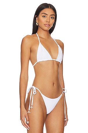 BEACH RIOT Winona Bikini Top in White