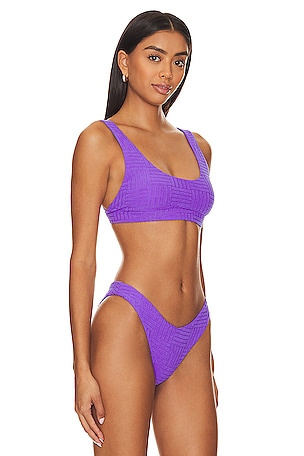 BEACH RIOT Peyton Bikini Top in Purple