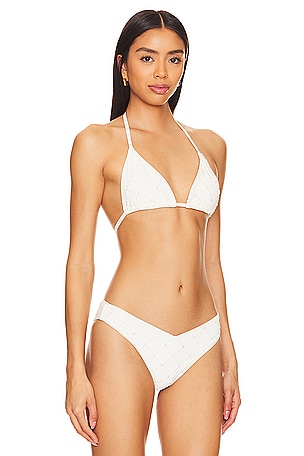 BEACH RIOT Winona Bikini Top in White