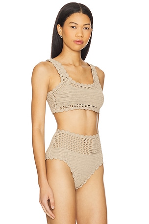 BEACH RIOT Andy Bikini Top in Neutral