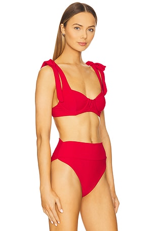 BEACH RIOT Blair Bikini Top in Red