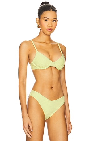 BEACH RIOT Camilla Bikini Top in Lemon